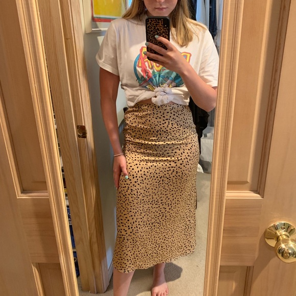 leopard print midi skirt forever 21